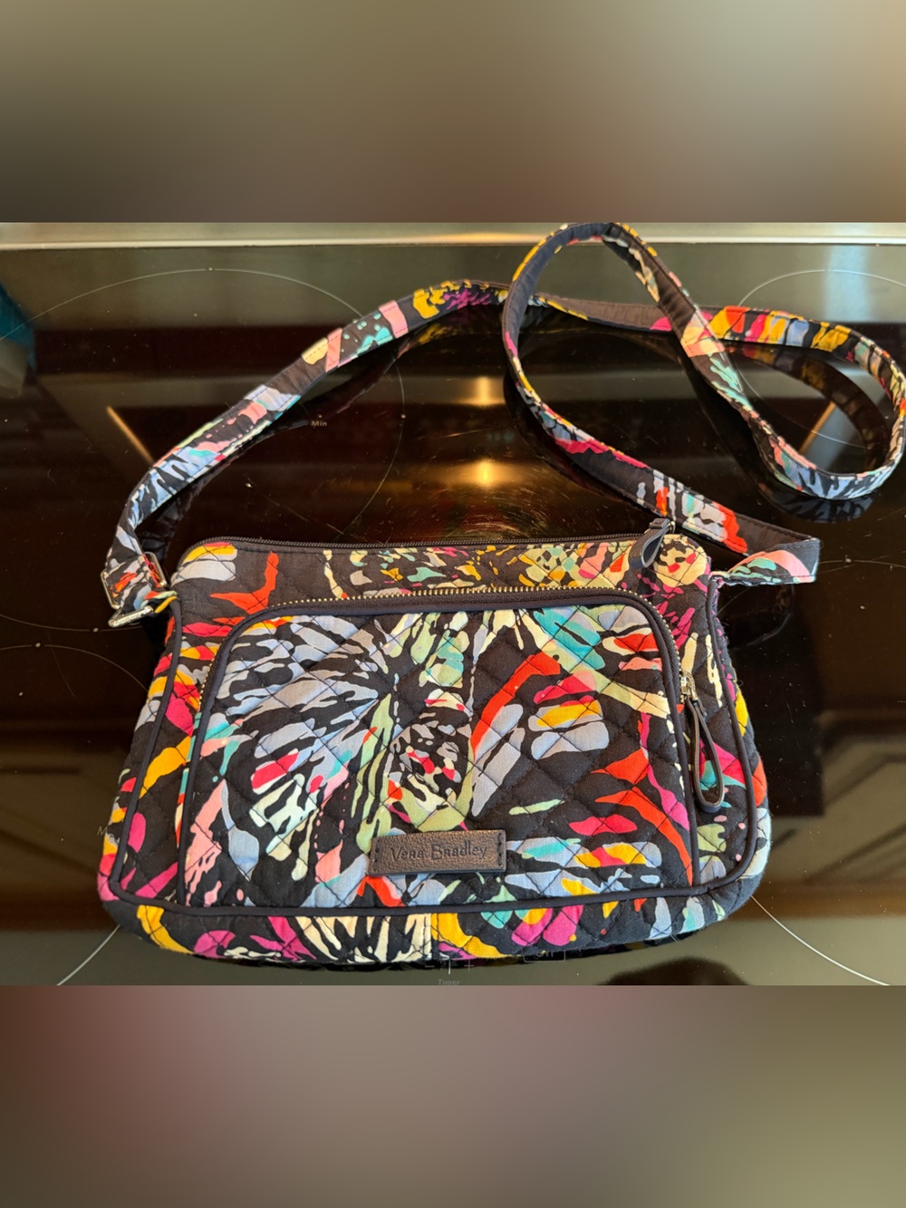 Vera Bradley Iconic Little Hipster in the Romantyczny Paisley Butterfly Flutter
